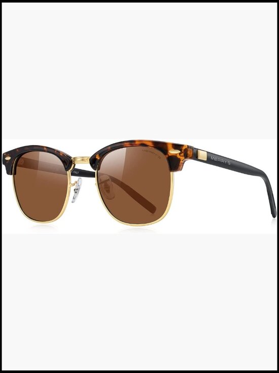 Unisex Polarized Aluminum Sunglasses Semi Rimless Retro Driving Sun Glasses main image 4